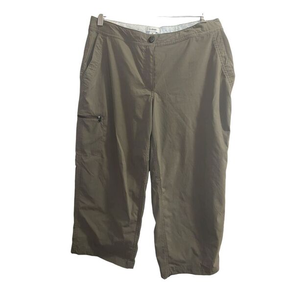 ✨L.L.Bean Water-Repellent Comfort Trail Sz 10 Tan Pants, Mid-Rise Straight-Leg ✨ - Picture 5 of 10